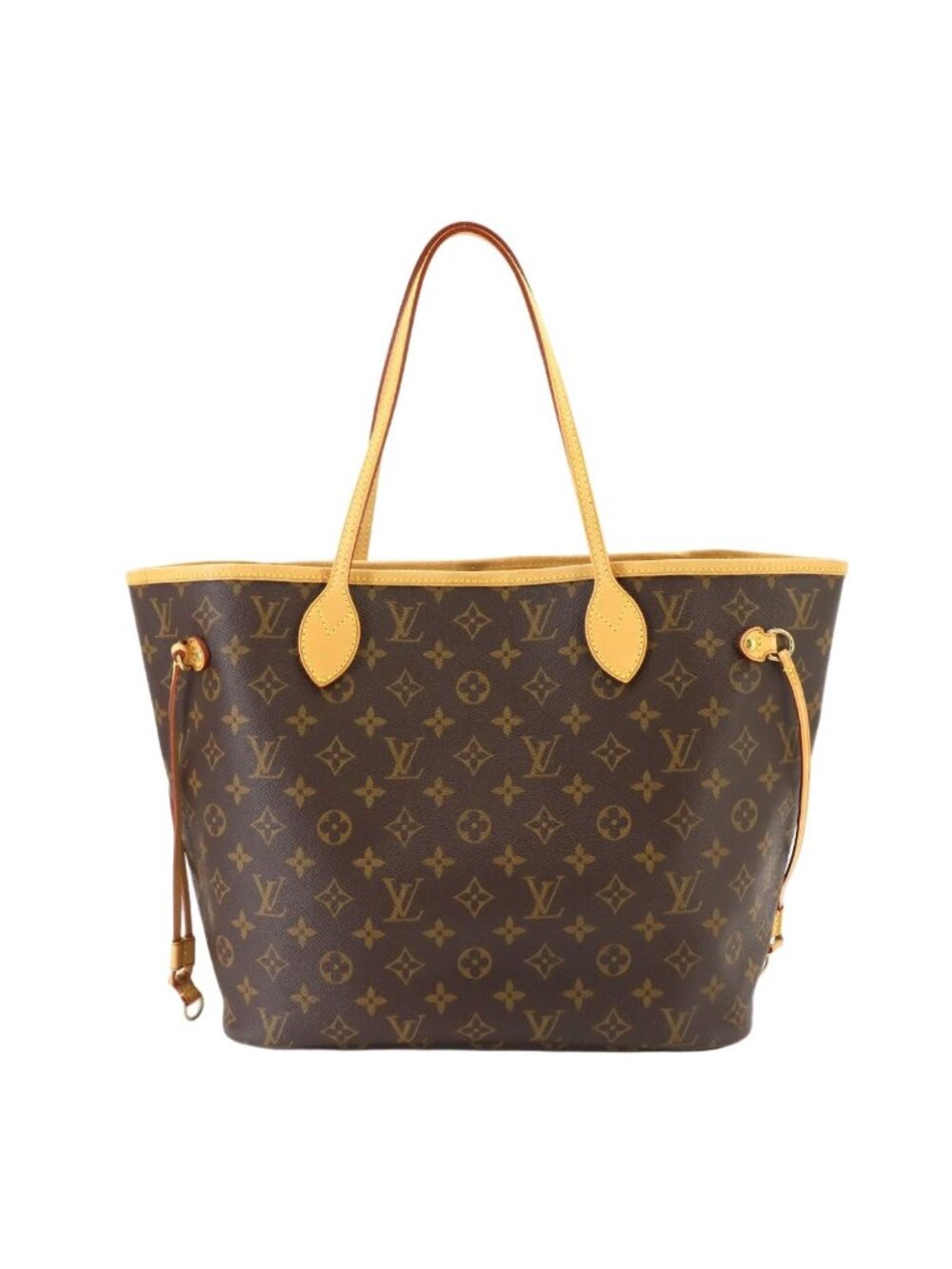 Louis Vuitton Monogram Neverfull MM Tote Bag Brown Beige
